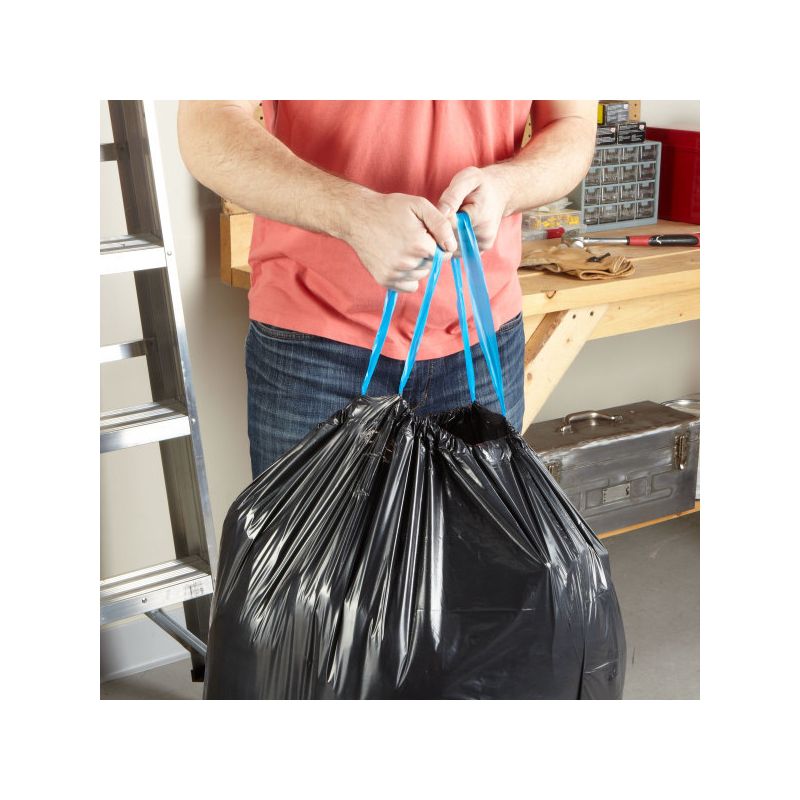 Hefty Ultra Strong White Pine Breeze Large Drawstring Trash Bags 30 Gallon - Black - 34ct, 4 of 8