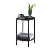 Round Side Table, Modern 2-Tier Sofa Side Table With Storage Shelf, Faux Marble End Table, Small Coffee Table - 3 of 4