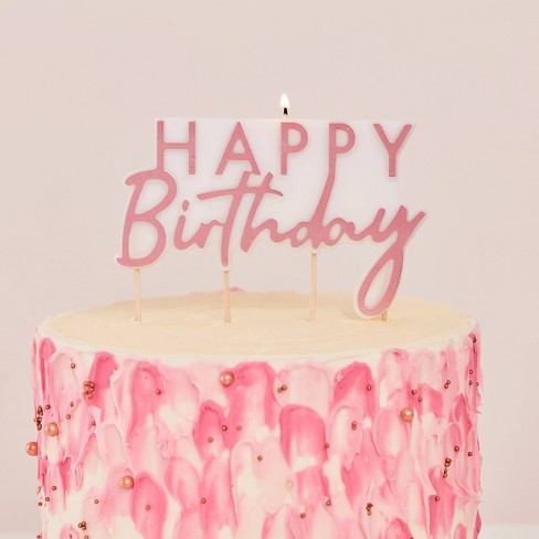 Happy Birthday Candle Peach Target