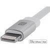 Monoprice Apple MFi Certified Flat Lightning to USB Charge & Sync Cable - 3 Feet - White | iPhone X, 8, 8 Plus, 7, 7 Plus, 6, 6 Plus, 5S - Cabernet - 3 of 4