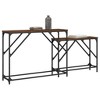 vidaXL Nesting Console Tables 2 pcs Brown Oak Engineered Wood - 3 of 4
