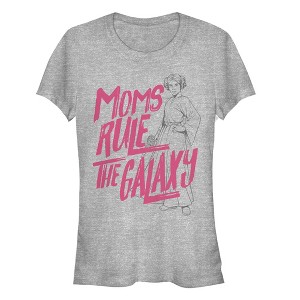Juniors Womens Star Wars Mother's Day Moms Rule the Galaxy T-Shirt - 1 of 3