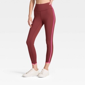 Women's High-Rise Contrast Piped 7/8 Leggings - JoyLab™ - 1 of 3