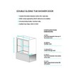 "60x75-Inch Contemporary Double Panel Shower Door with Matte Silver Robust Frame and Aluminum Alloy Square Profile" - 4 of 4