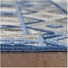 Blue And Gray Abstract Stain Resistant Indoor Outdoor Area Rug - 4 of 4