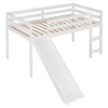 NicBex Twin Size Loft Bed with Ladder and Slide,Loft Bed Frame with Guardrails,Bed Frame for Kids,Box Spring Not Required - 4 of 4