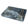 Lexi Home Marble 10" x 8" Rectangle Charcuterie Board - Dark Gray - 3 of 4