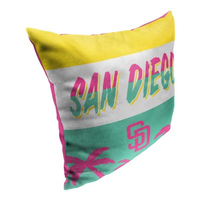 San Diego Padres Pink Polyester Square Throw Pillow