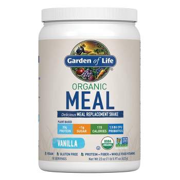 Garden of Life Organic Vegan Meal Replacement Plant Based Shake Mix - Vanilla - 22oz