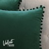 Deconovo Velvet Pom-Pom Throw Pillow Covers 2-Pack, Multiple Sizes - 3 of 4