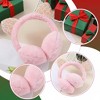 FAAYFIAN 4 Pcs Kids Cat Ear Winter Earmuffs Set, Warm Plush Foldable Ear Muffs in Grey White Purple Pink - 3 of 4