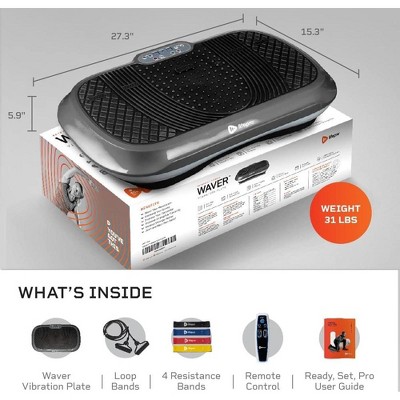 LifePro Gray Fitness Platform: Enhance Your Home Workouts with Our All-in-One Vibration Plate and Loop Bands