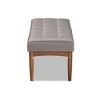 Sanford Wood Dining Ottoman - Baxton Studio - 3 of 4