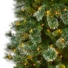 Nearly Natural 9-ft Wisconsin Slim Snow Tip Pine Artificial Christmas Tree with 800 Clear LED Lights - 3 of 4