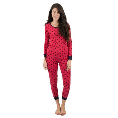 Leveret Womens Two Piece Cotton Pajamas Navy Hearts Xs : Target