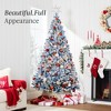 Best Choice Products Pre-Lit Ice Blue Christmas Pine Tree w/ Flocked Branches, Warm-White Lights - 3 of 4