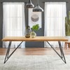 7pc Phyllis Dining Set Natural/Black - Lifestorey - 3 of 4