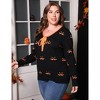 Clearlove Women's Plus-Size Halloween-Inspired Knit Top Textured Long Sleeve Sweater - 4 of 4