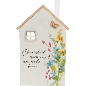 Pavilion Gift Company - Memories - 8.75" MDF House Plaque with Vase - Wall Sign Panels - 1 of 4