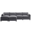 Hyleory Corduroy U-Shaped Sectional Sofa, 4-Seater Couch with 2 Movable Ottomans, Modular Living Room Furniture - 4 of 4
