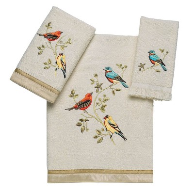 Avanti Gilded Birds 3 Pc Towel Set