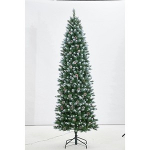 Pre-Lit Slim Xmas Tree with Warm White Lights, Pine Cones & Stand ¨C Perfect for Home, Party - 1 of 1