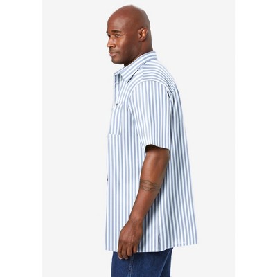 KingSize Striped Short-Sleeve Sport Shirt