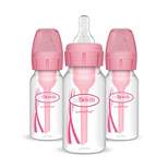 Dr. Brown's Natural Flow Anti-Colic Options+ Narrow Baby Bottles 0m+ - Pink - 4oz/3pk