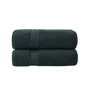 SEVOBAL Bath Towel and Washcloth Sets Ultra Soft 100 Percent Cotton Absorbent Towels for Bathroom Use, Dark Green, 18"*12.01"*6.25" - 1 of 4