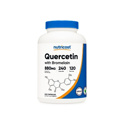 Nutricost Quercetin with Bromelain Capsules (880 MG) (240 Capsules)