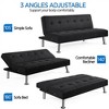 Yaheetech Modern Fabric Convertible Futon Sofa Bed with USB Ports - 4 of 4