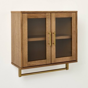 Reeded Glass Bathroom Wall Cabinet - Hearth & Hand™ with Magnolia - 1 of 4