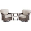 Buenhomino 6PCS Outdoor Furniture Set with 5" Thick Cushion, Outdoor Sofa Couch Set with Swivel Chairs and Ottoman, Brown Wicker Patio Furniture Set - 3 of 4