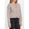 Women's Thick Knit Long Sleeve Cardigan with Buttons - reneec. - 4 of 4