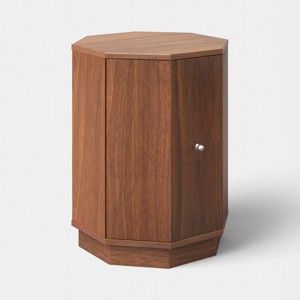 octagon side table【mix】SALE Octagon Side Table with Two Doors Walnut Finish - Threshold™ : Target