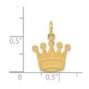 Black Bow Jewelry 14k Yellow Gold Flat Kings Crown Charm or Pendant, 13mm (1/2 inch) - 4 of 4