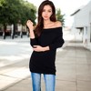 Anna-Kaci Women's Off-Shoulder Ribbed Knit Sweater with Long Sleeves - 4 of 4