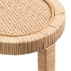 Kate and Laurel Rafina Rattan Drink Table, 9x9x22, Natural - 3 of 4
