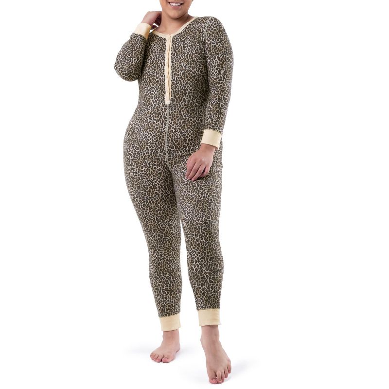 Fruit of the Loom Women's and Plus Waffle Thermal Union Suit, 3 of 5