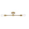 Elegant Lighting Zane 2 lights brass flush mount - 3 of 4