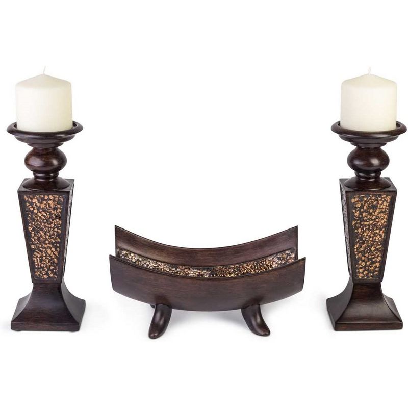 Creative Scents Schonwerk Decorative Candle Holder (set of 2) - Brown, 5 of 9
