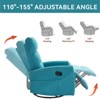 Manual Recliner Chair, 360° Swivel Rocker Recliner for Small Space, Fabric Glider Recliner Nursery Chair, Rocking Recliner Chair for Living Room - 4 of 4