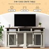 71" Dog Crate Furniture for 2 Dogs, Dog Kennel with 3 Storage Drawers & Removable Divider, Extra Large Double Dog Cage As - 2 of 4