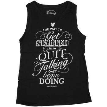 Disney Juniors The Way To Get Started Walt Disney Quote Muscle Tank