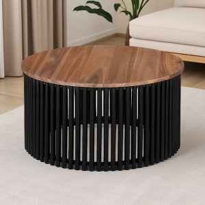 30" Acacia Round Coffee Table - 1 of 4
