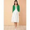INSPIRE CHIC Women's Elegant 3/4 Sleeve Sheer Floral Lace Open Front Crop Shrug - 3 of 4