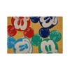 Licensed Disney Mickey Mouse Everyday Christmas Holiday Modern Graphic Novelty Natural Coir Non-Slip Indoor/ Outdoor 2 Pack Door Mat Set, 20x34 - 3 of 4