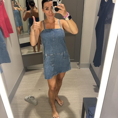 Women's Tank Mini Denim Dress - Universal Thread Medium Wash 1X : Target
