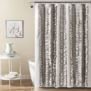 Belle Shower Curtain Gray - Lush Decor