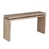 Gulches 60" Antique Natural Farmhouse Console Table - Retro Wooden, Double Board Suspension Design, for Living Room - 2 of 4